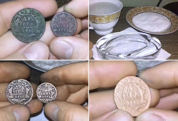 Nachtvlek fee gegevens Koperen en zilveren munten thuis reinigen met azijn, frisdrank en zout: een  beschrijving van de methoden